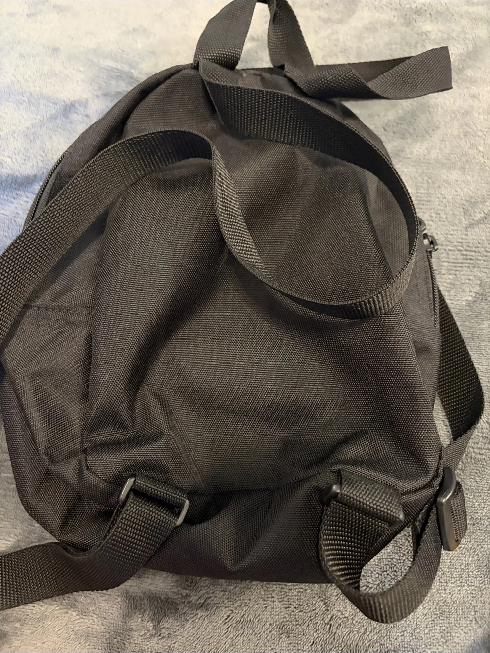 Vans Black Mini Backpack with White 'Off The Wall' Patch